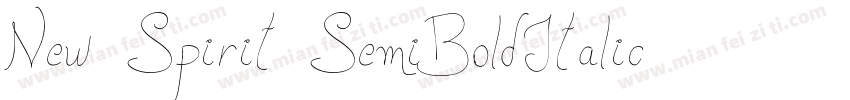 New Spirit SemiBoldItalic字体转换
